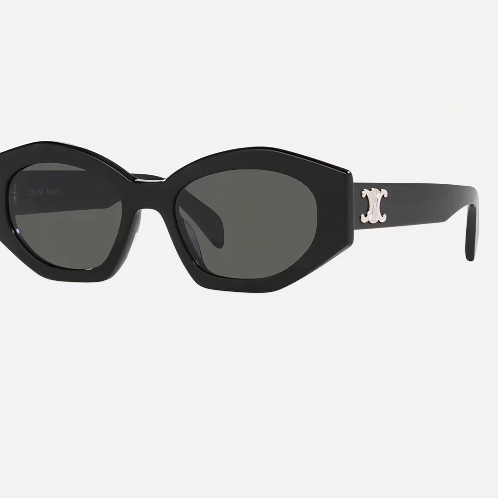 Celine Black Sunglasses with Gold C Logo Accent - Picture 3 of 3